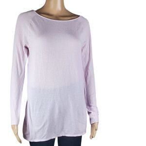 Athleta Pink & White Pinstripped Oversized T-Shirt Tunic